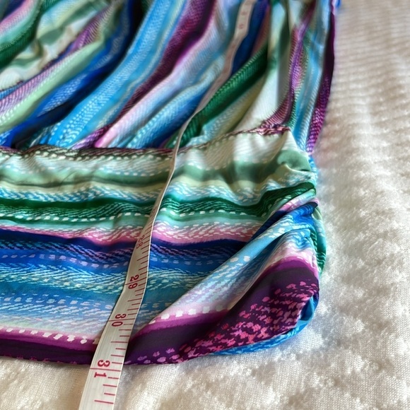 Swimsuits for All Lightweight Scoop Neck Striped Blouson Tankini Top - Picture 13 of 13